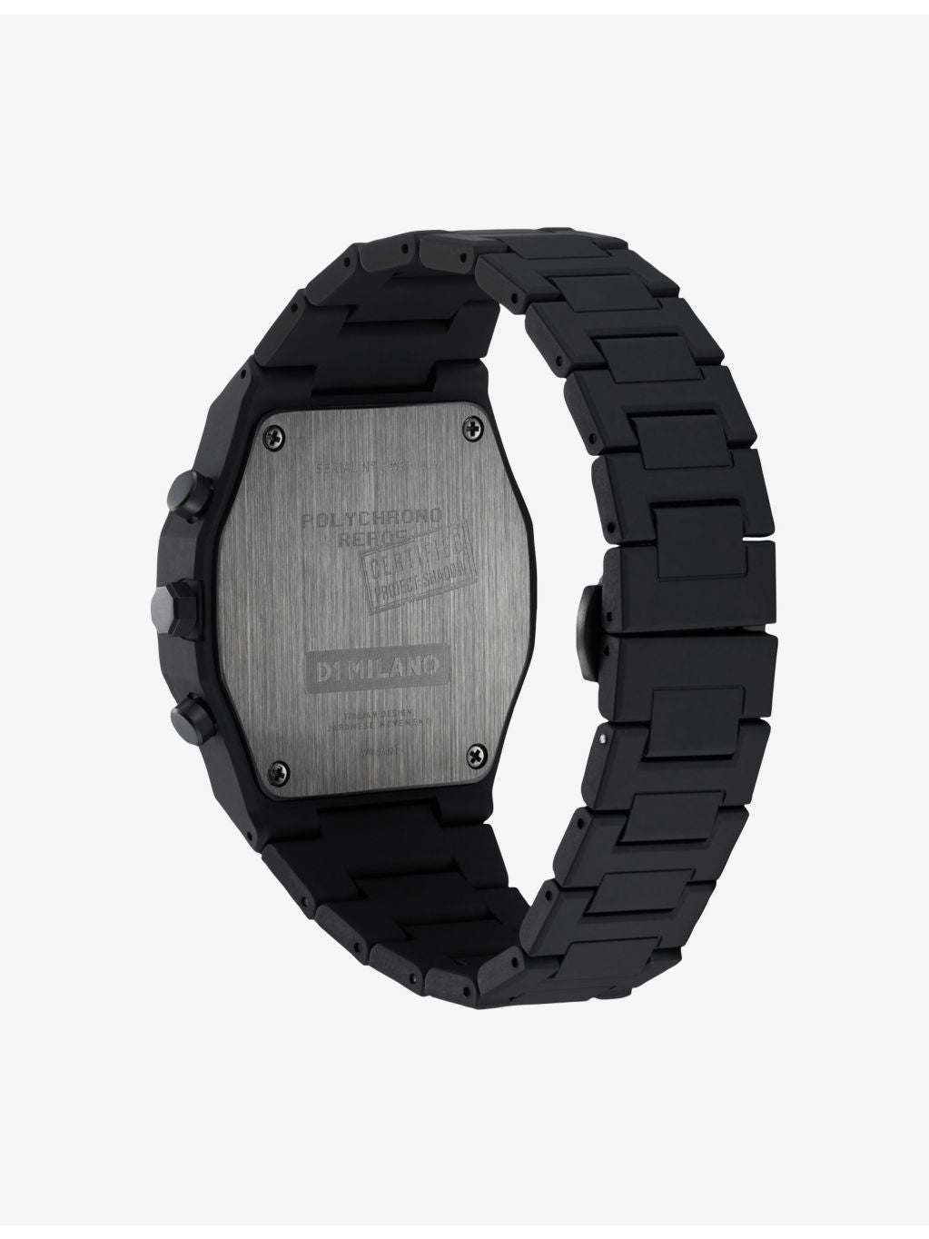D1 Milano Polychrono Shadow quartz watch 40.5mm, UK version