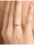 Astrid and Miyu eternity ring with heart cubic zirconia, UK version
