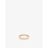 Bezel Heart Bezel 18k Gold-Plated Sterling-Silver Eternity Band Ring - L