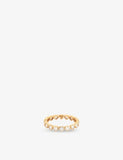 Astrid & Miyu Bezel Heart 18k Gold-Plated Sterling-Silver Eternity Band Ring