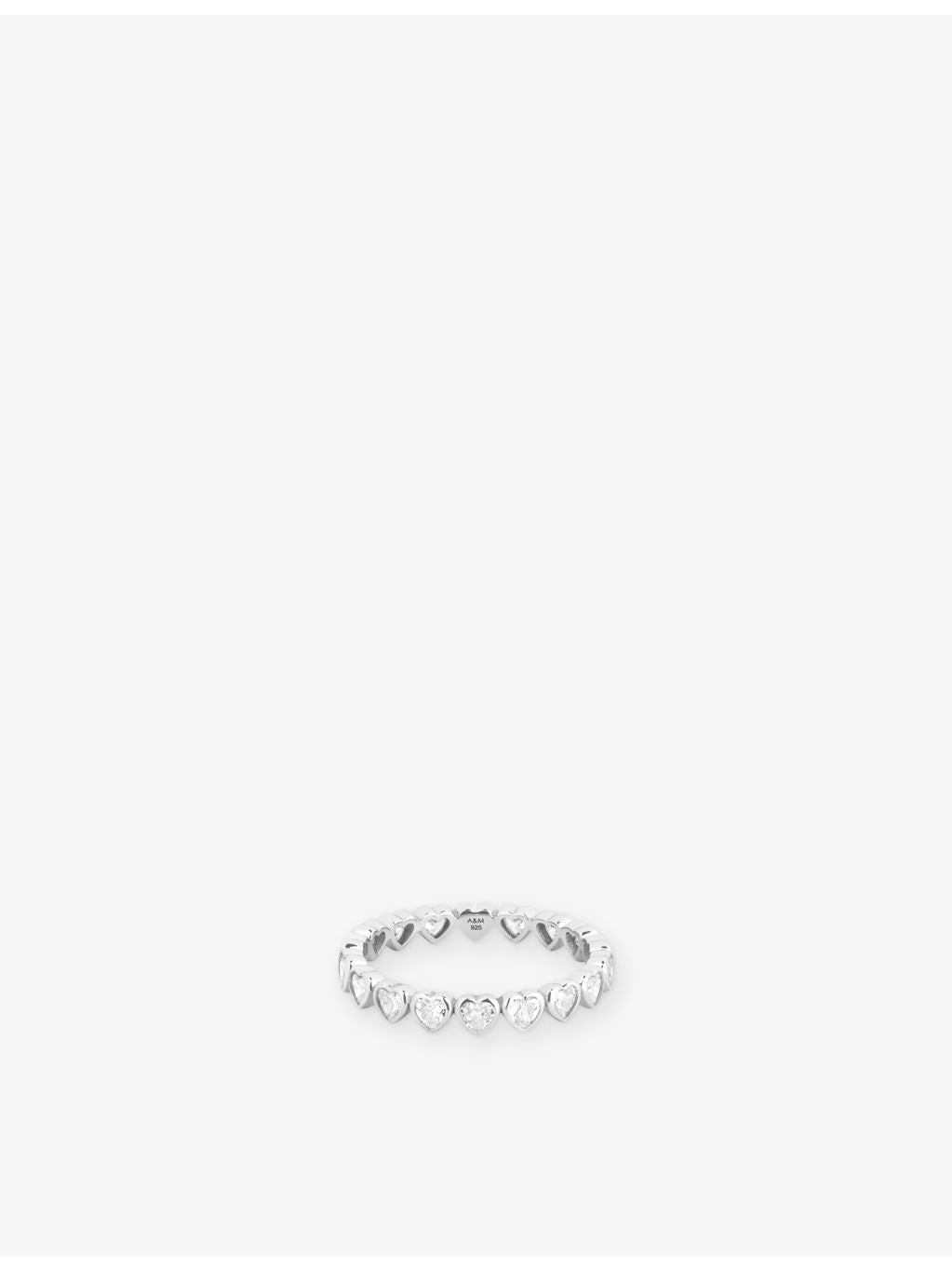 Astrid & Miyu heart eternity ring silver cubic zirconia - British product