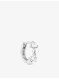 Astrid & Miyu sterling silver heart cluster single hoop earring, UK version