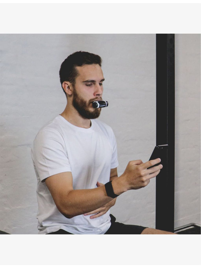 Airofit Active White breathing trainer, imported from the UK