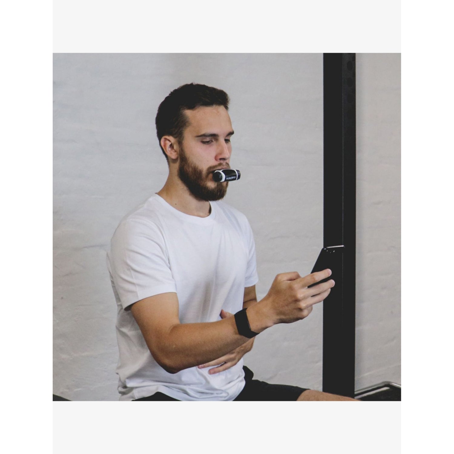 Airofit Active White breathing trainer, imported from the UK