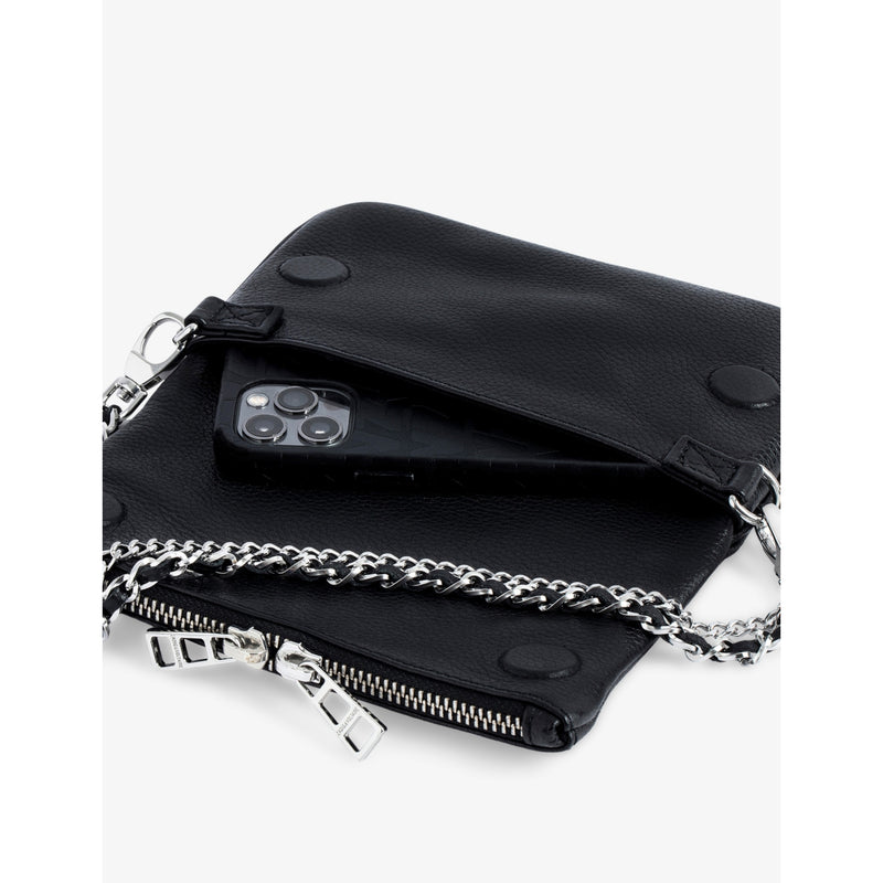 Zadig Voltaire Rock Nano leather clutch bag, British product