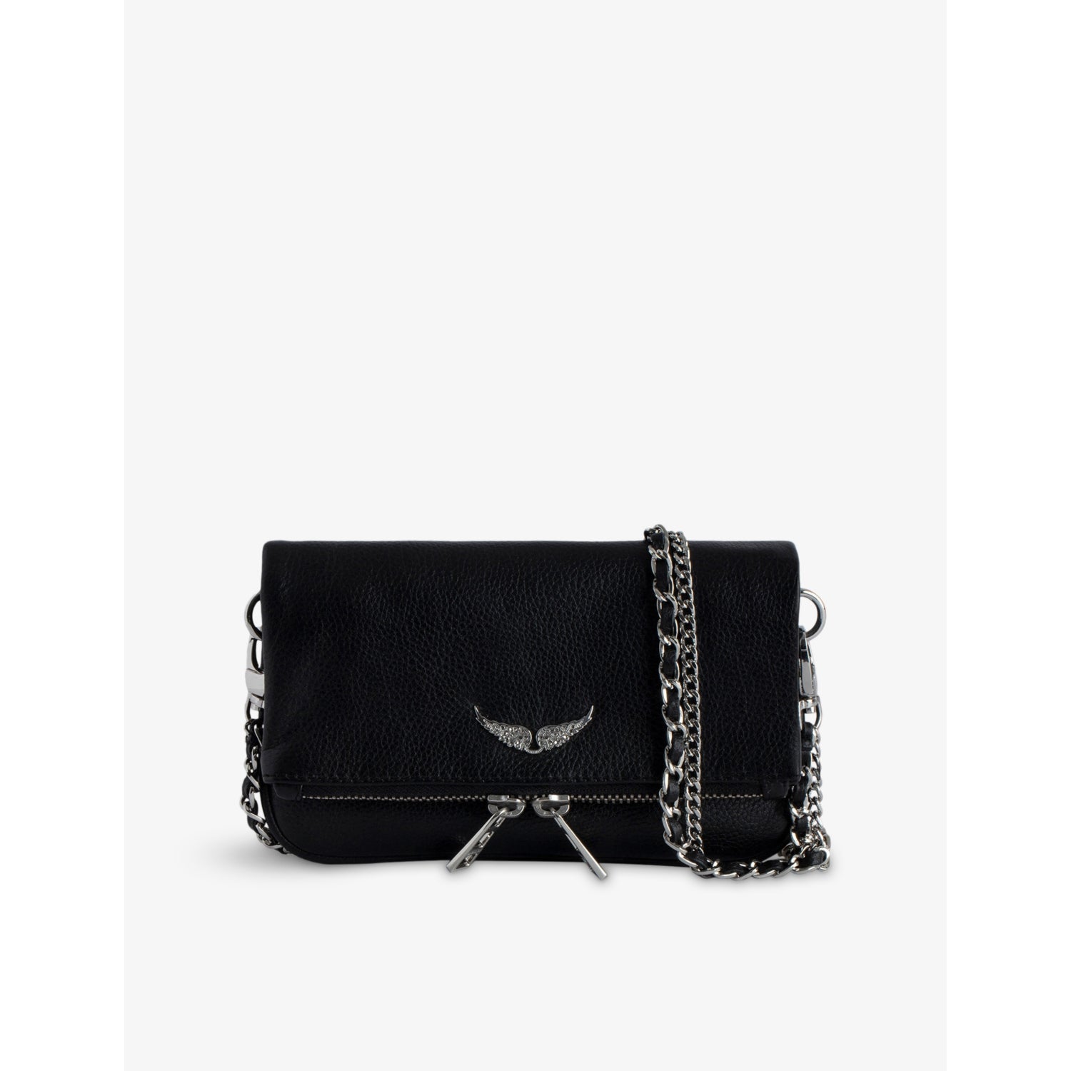 Rock Nano Leather Clutch Bag - BLACK GOLD