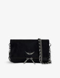 Zadig Voltaire Rock Nano leather clutch bag, British product