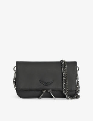 Zadig Voltaire Rock Nano leather clutch bag, British product