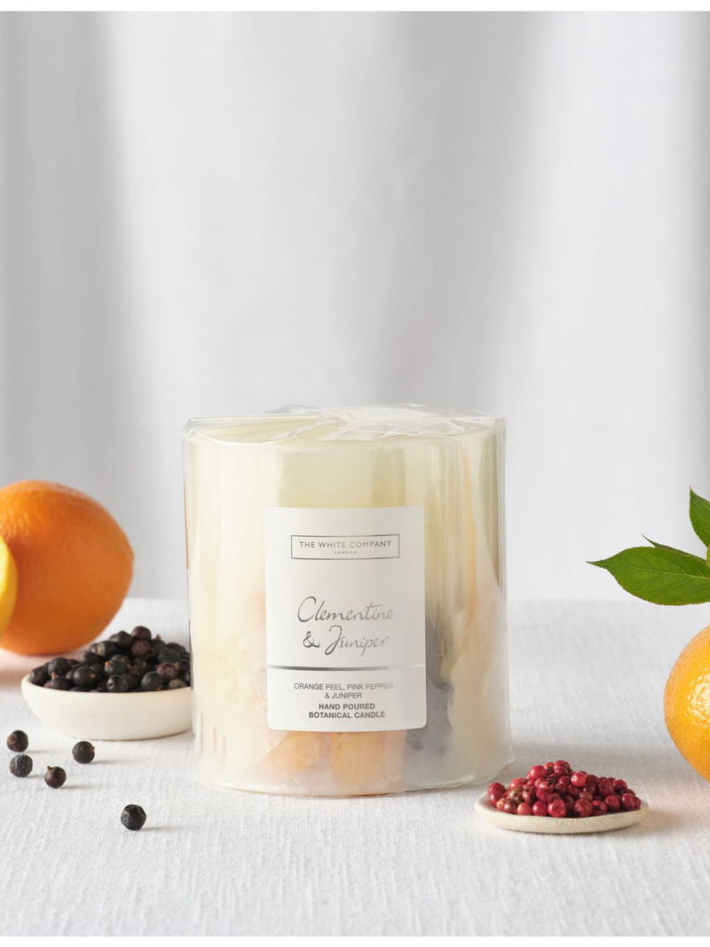 The White Company Clementine and Juniper mineral wax candle 725g, UK version