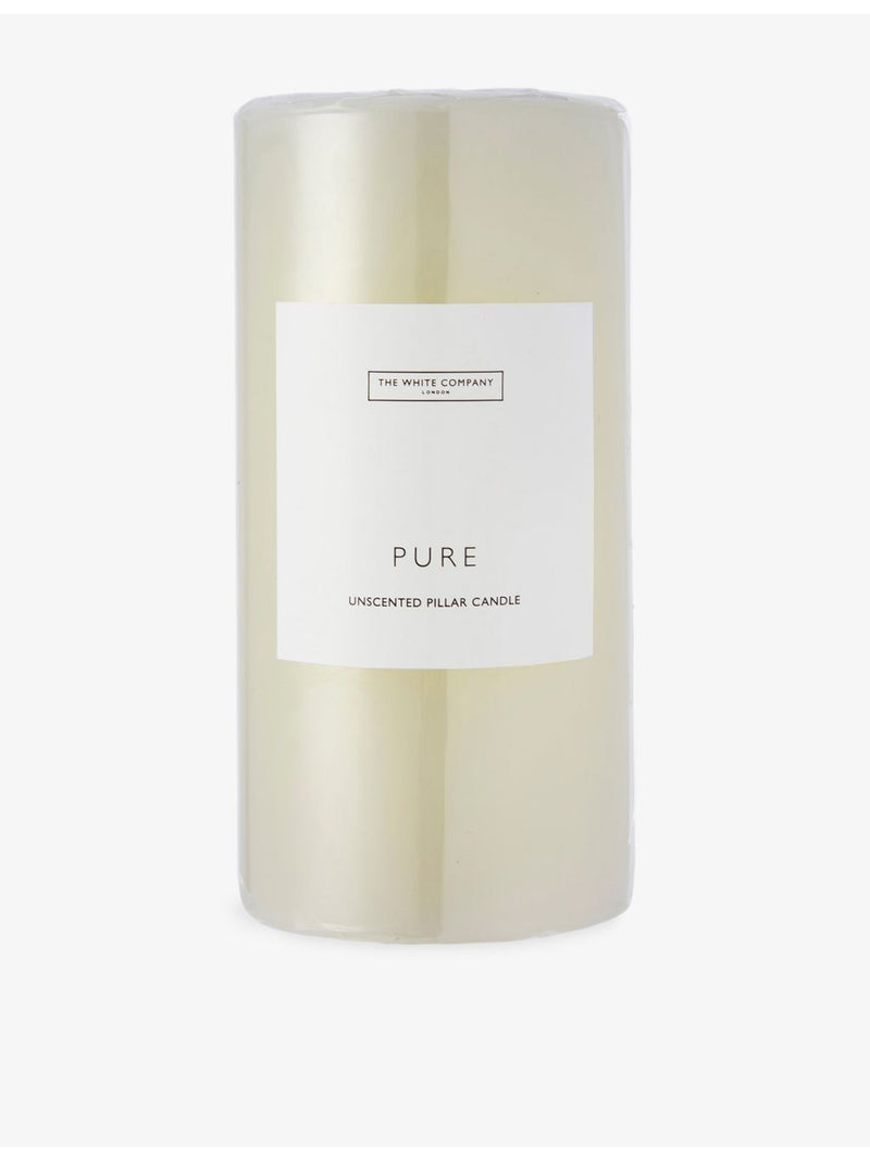 The White Company unscented pillar candle 590g, imported from the UK
