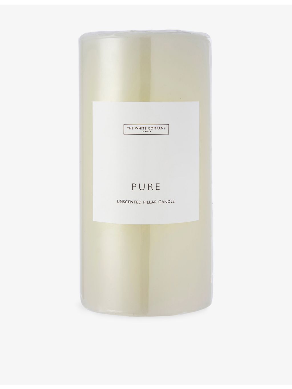 The White Company unscented pillar candle 590g, imported from the UK