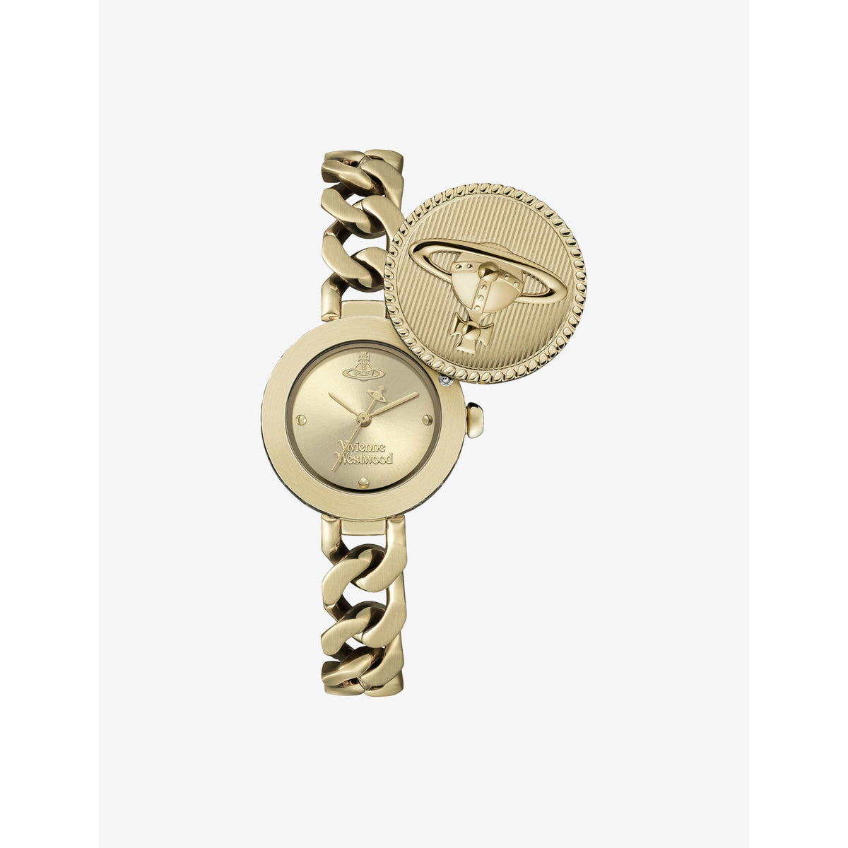 Vivienne Westwood Orb Button stainless steel watch, imported from the UK
