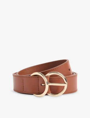 Whistles Double-Ring Leather Belt, 2.9cm Width