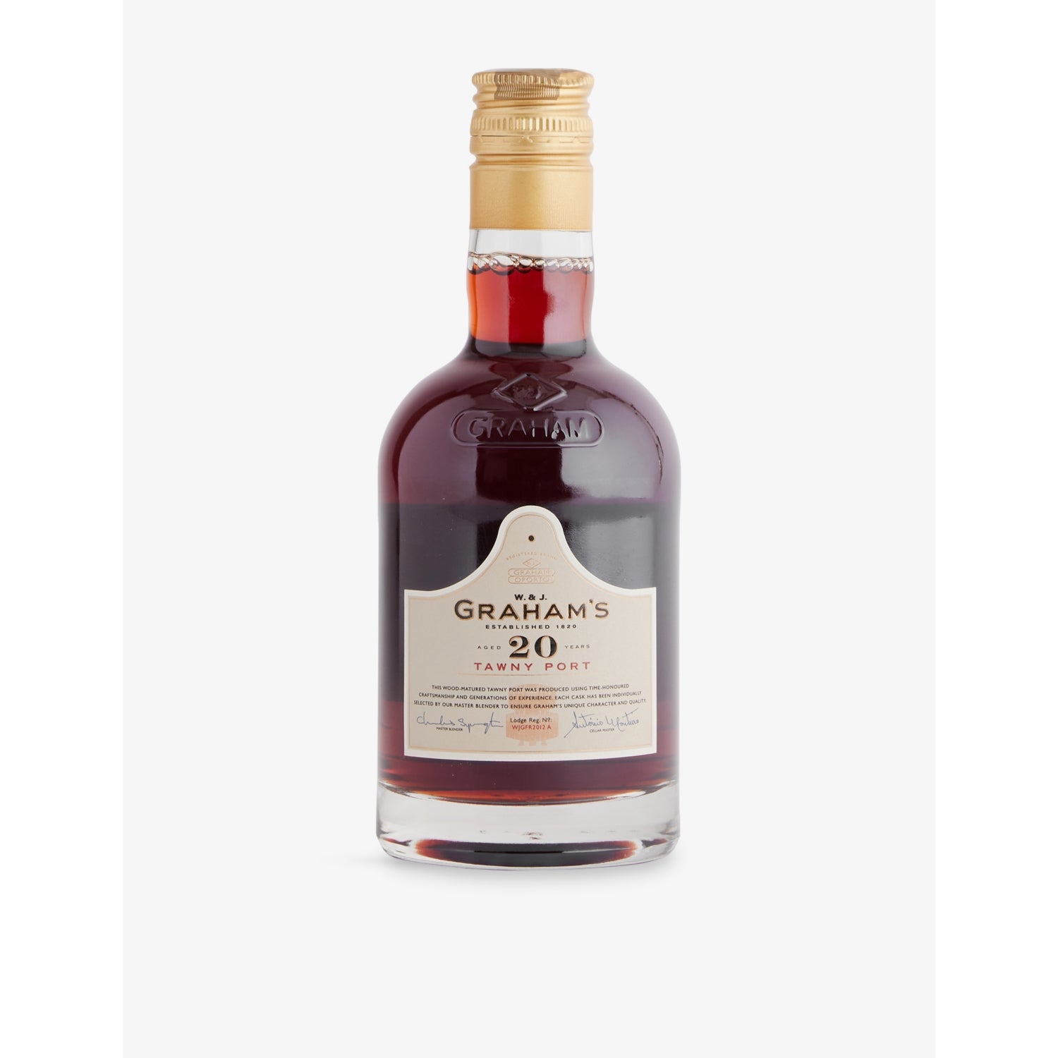 Graham's 20-year-old tawny port 375ml bottle (British brand)