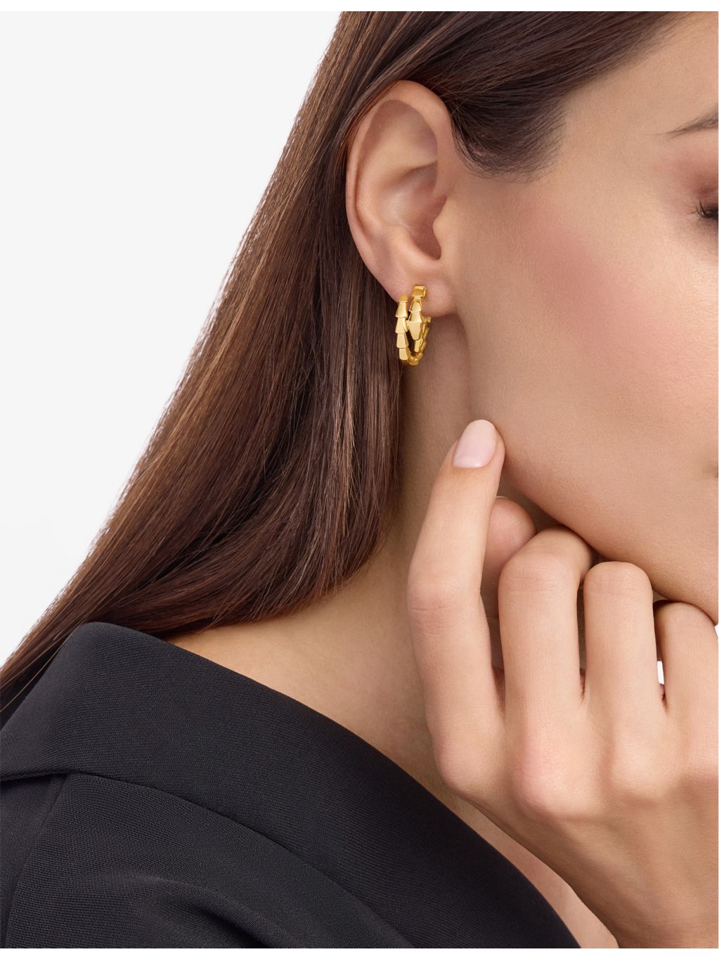 Bulgari Serpenti Viper 18ct yellow gold earrings (British brand)