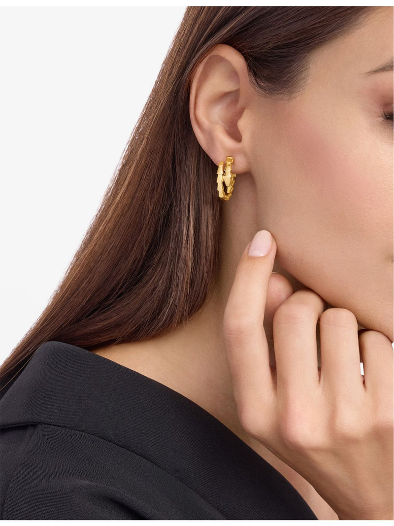 Bulgari Serpenti Viper 18ct yellow gold earrings (British brand)