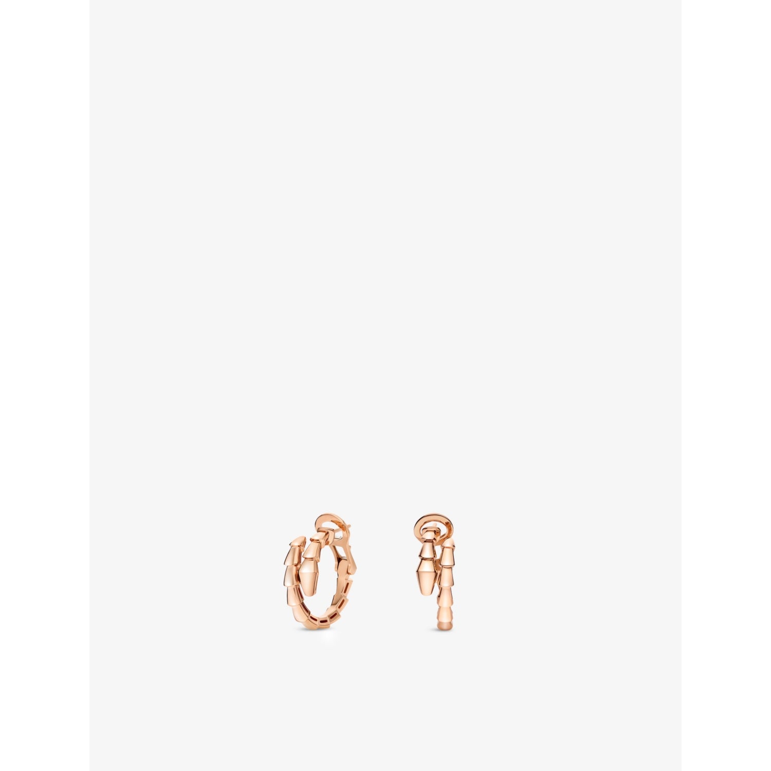 Bulgari Serpenti Viper 18ct rose-gold hoop earrings - British product