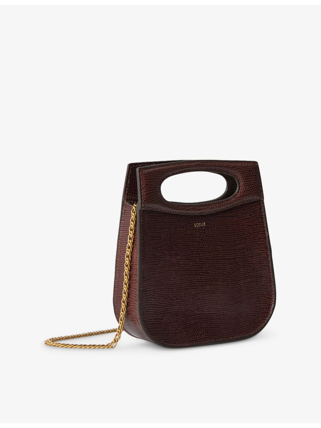 Soeur Cheri mini logo-embossed leather crossbody bag - British product
