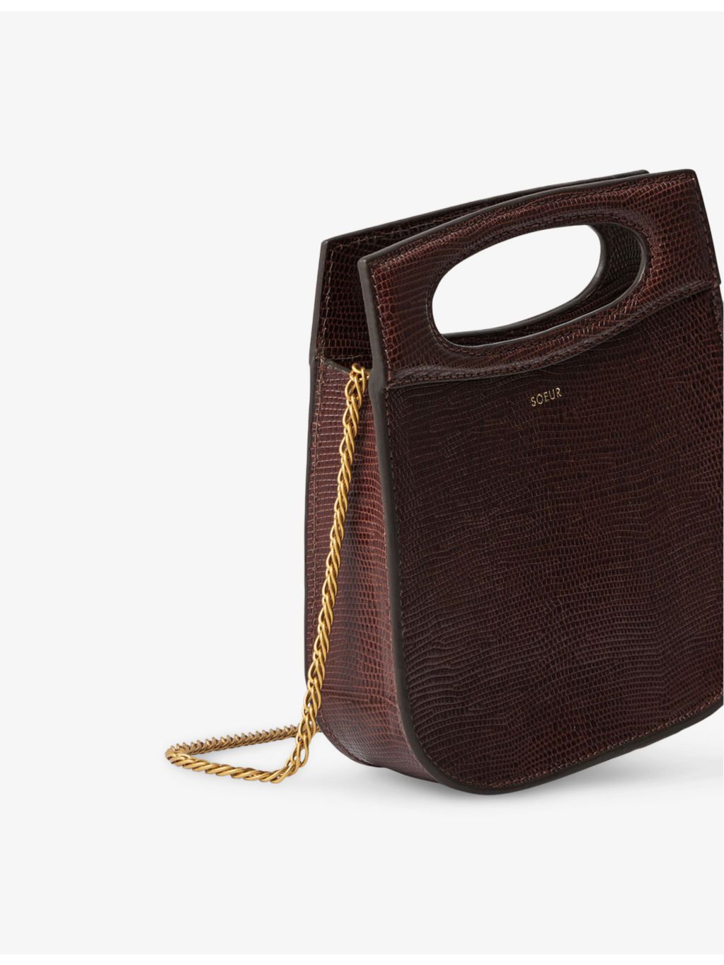 Soeur Cheri mini logo-embossed leather crossbody bag - British product
