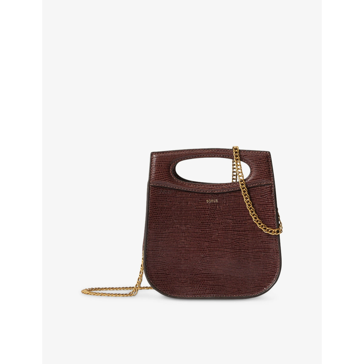 Soeur Cheri mini logo-embossed leather crossbody bag - British product