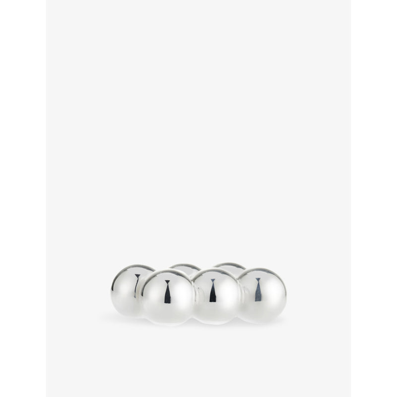 Christofle silver-plated card holders set of two, Perles collection (British brand)