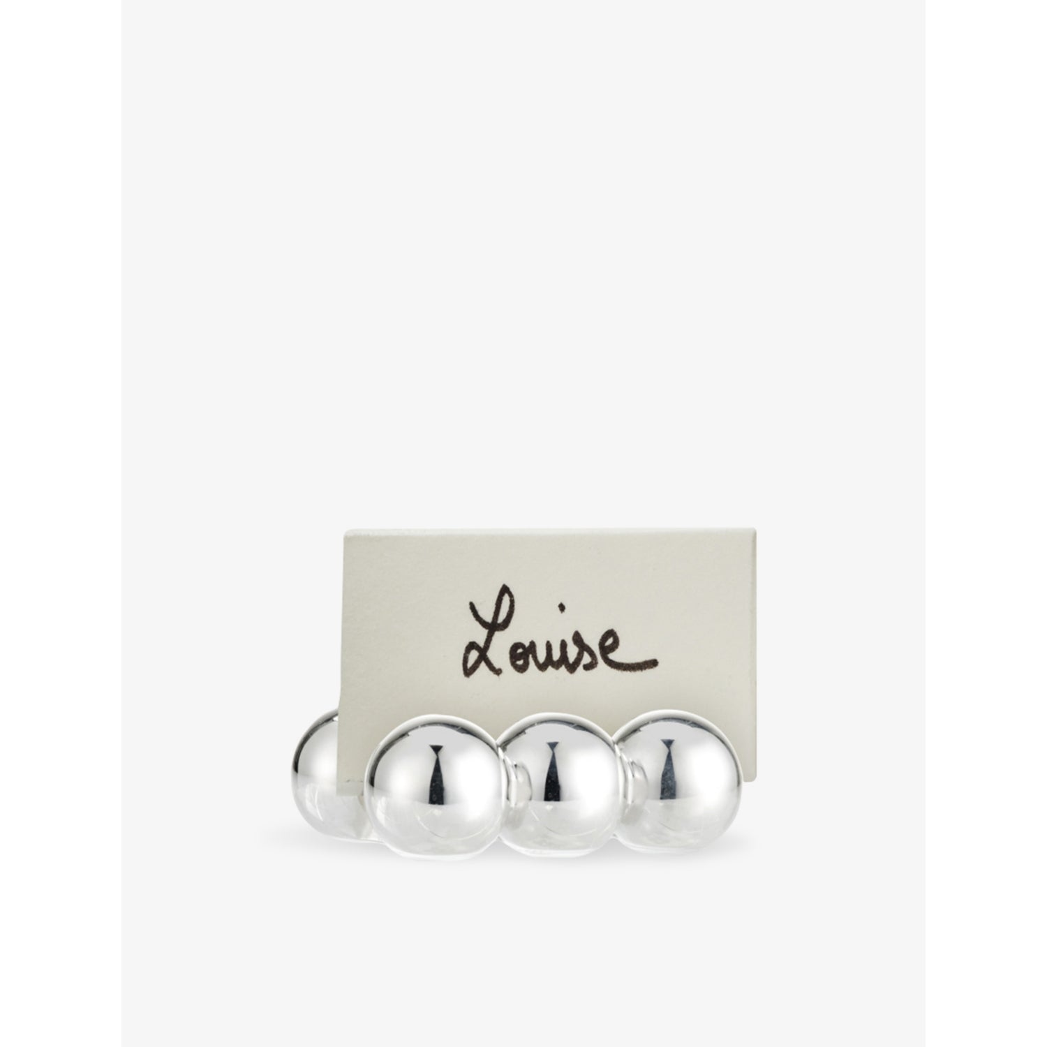 Christofle silver-plated card holders set of two, Perles collection (British brand)