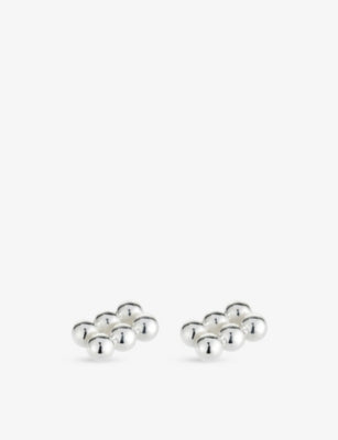Christofle silver-plated card holders set of two, Perles collection (British brand)