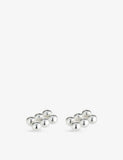 Christofle silver-plated card holders set of two, Perles collection (British brand)