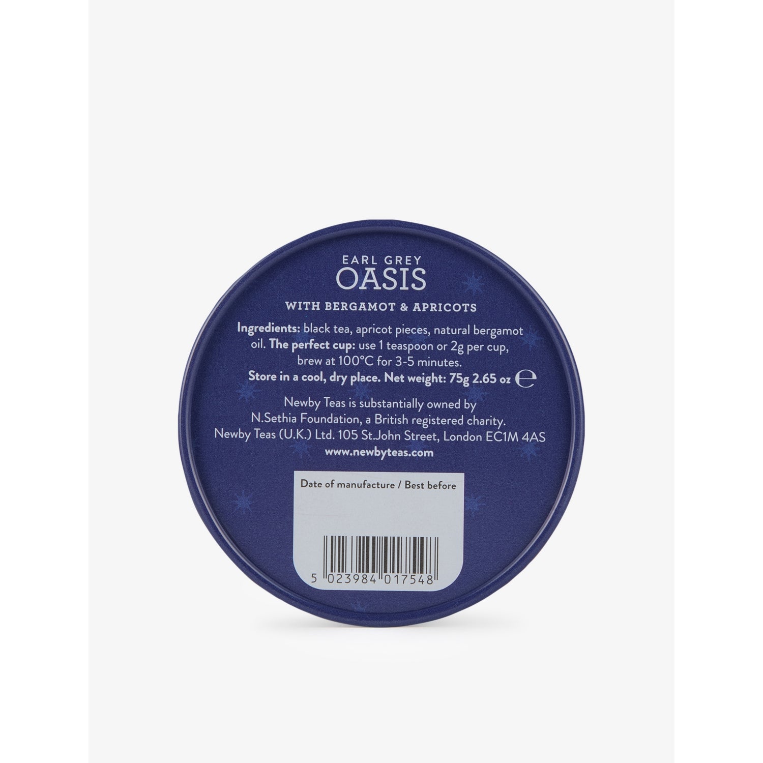 Newby Matthew Williamson Earl Grey loose leaf tea 75g - British product