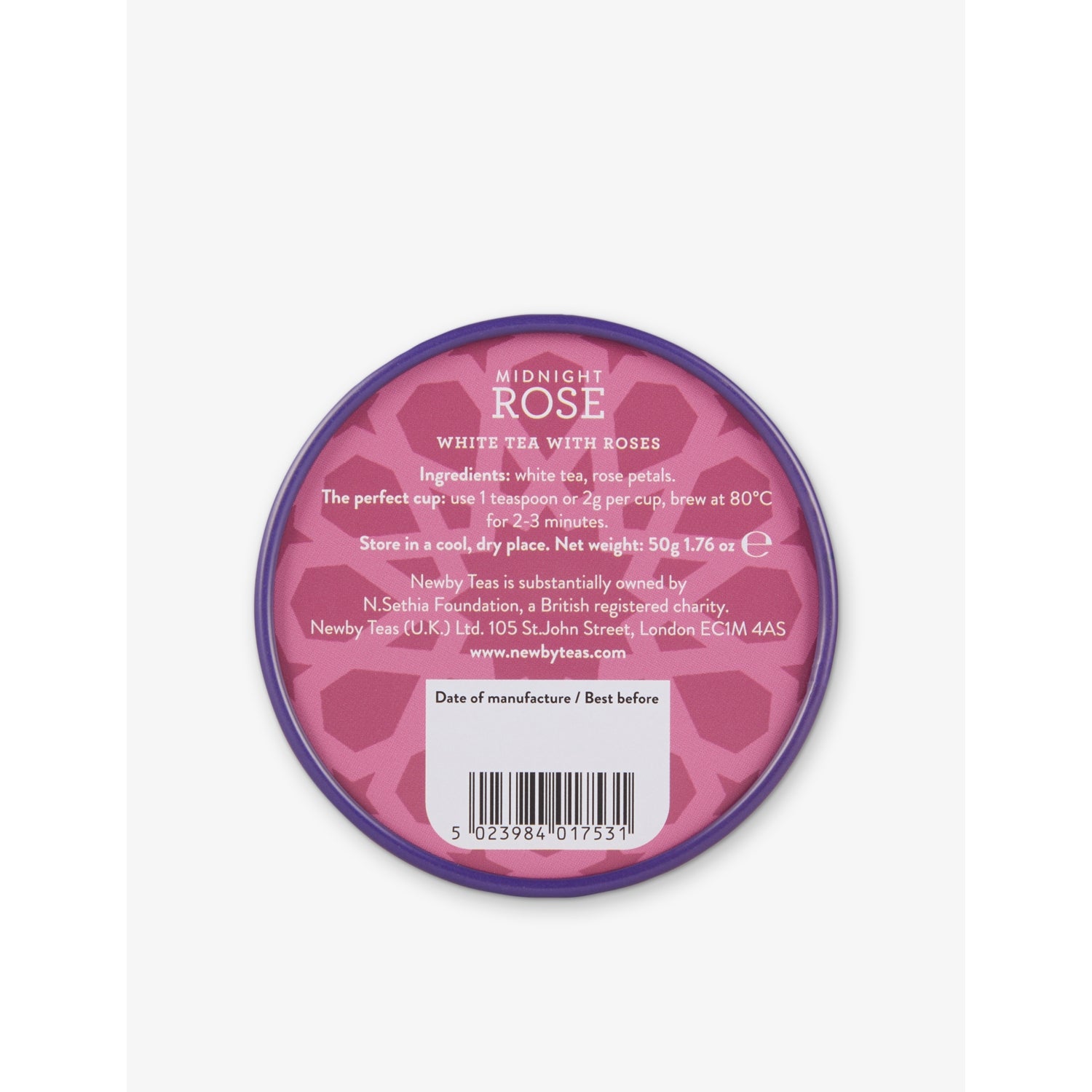 Newby Midnight Rose loose leaf tea 50g, UK version
