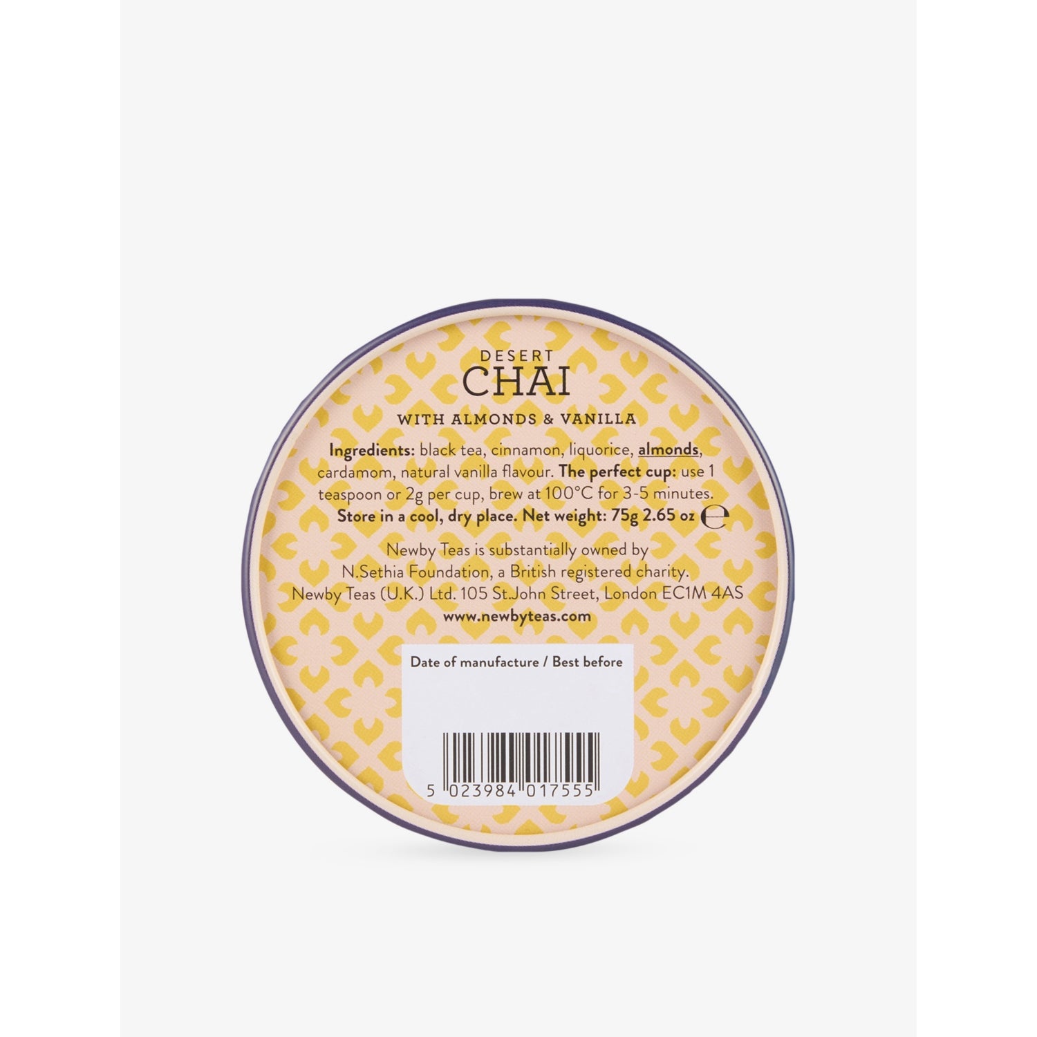 Newby Desert Chai loose leaf tea 75g, imported from the UK