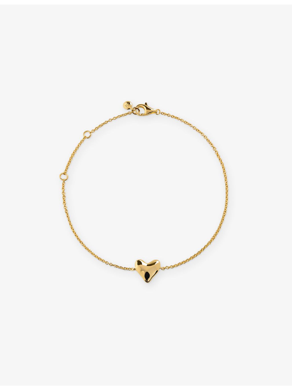 Monica Vinader heart charm bracelet in 18ct yellow gold vermeil - British product