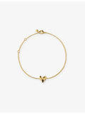 Monica Vinader heart charm bracelet in 18ct yellow gold vermeil - British product