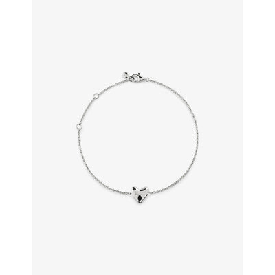 selfridges Monica Vinader Heart Charm Sterling Silver Bracelet, 15cm-19cm- Buy online at McGrocer