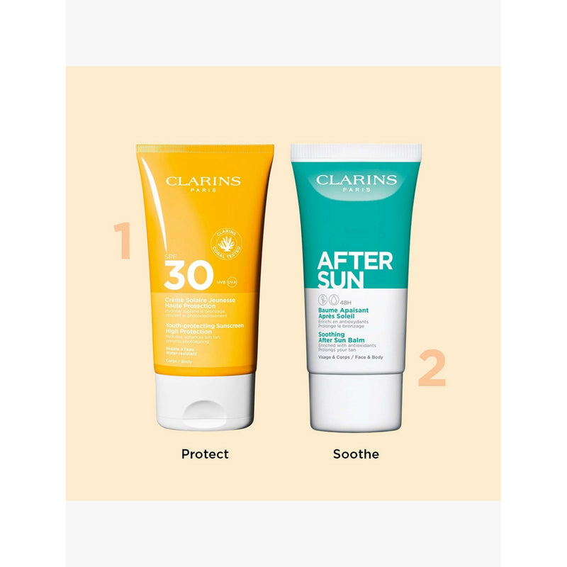 Clarins youth-protecting body sunscreen SPF30 150ml - British product