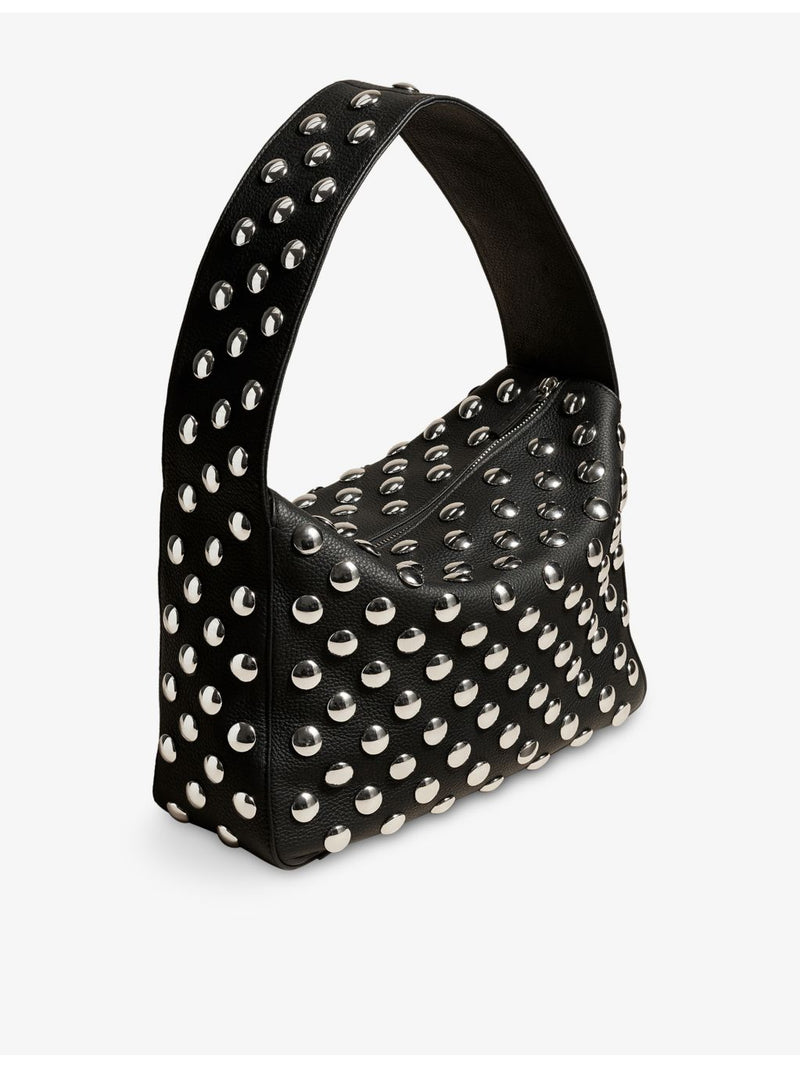 KHAITE Elena medium pebbled leather shoulder bag, imported from the UK