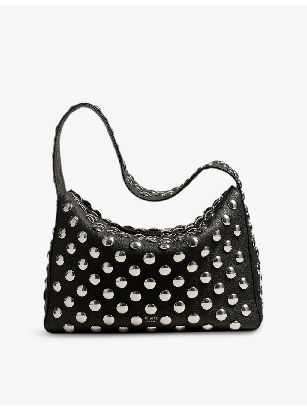 KHAITE Elena medium pebbled leather shoulder bag, imported from the UK