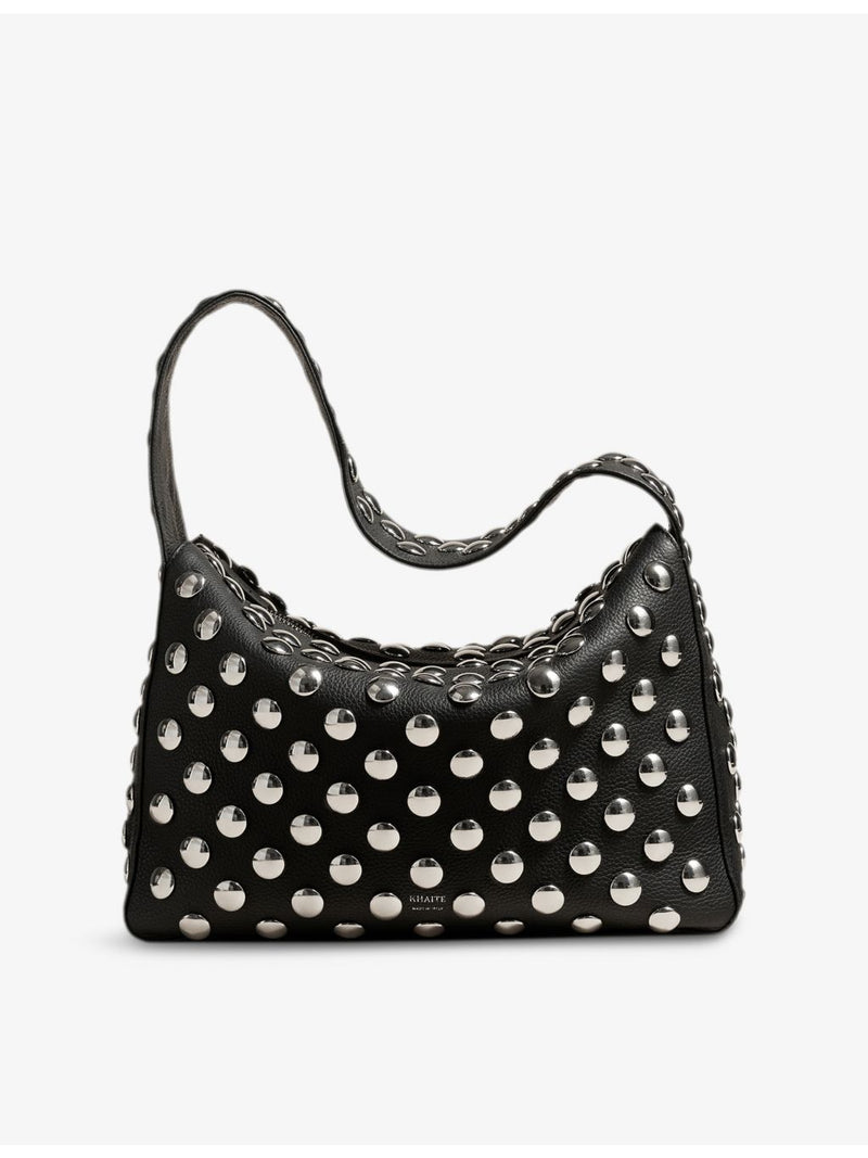 KHAITE Elena medium pebbled leather shoulder bag, imported from the UK