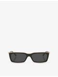 Saint Laurent SL 766 rectangle-frame acetate sunglasses, imported from the UK