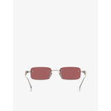 Gucci GG1808S rectangle metal sunglasses 52mm, imported from the UK