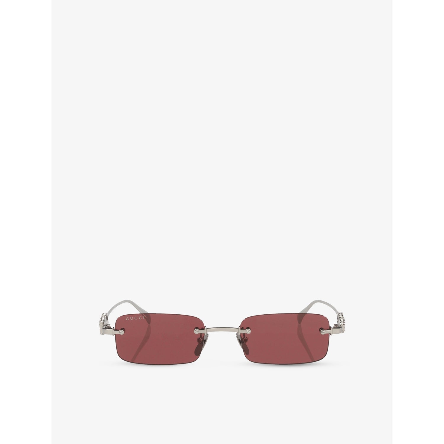 Gucci GG1808S rectangle metal sunglasses 52mm, imported from the UK