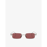 Gucci GG1808S rectangle metal sunglasses 52mm, imported from the UK