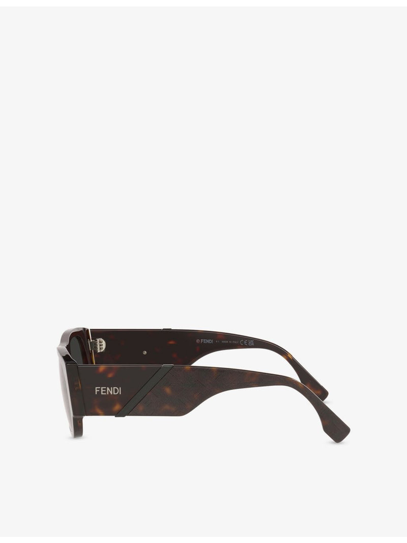 Fendi rectangular acetate sunglasses tortoiseshell tinted lenses, UK version