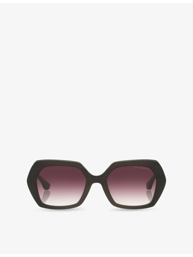 DITA irregular-frame acetate sunglasses - British product