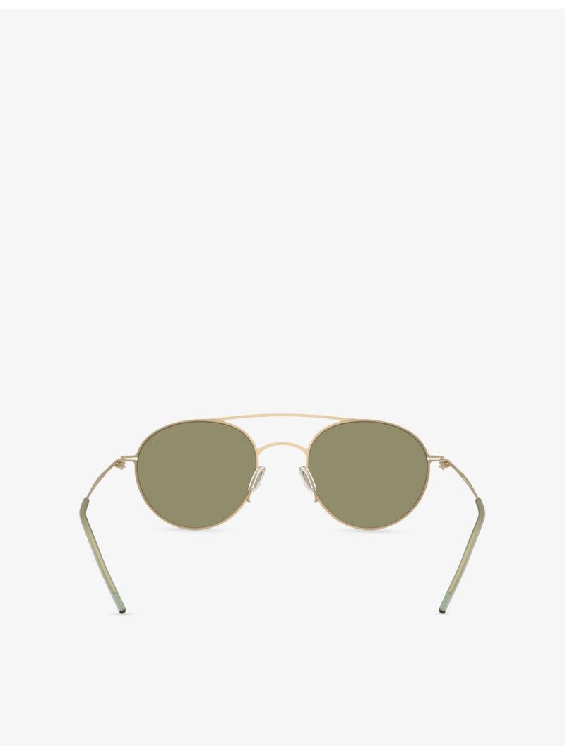 Giorgio Armani AR6169 round-frame metal sunglasses, UK version