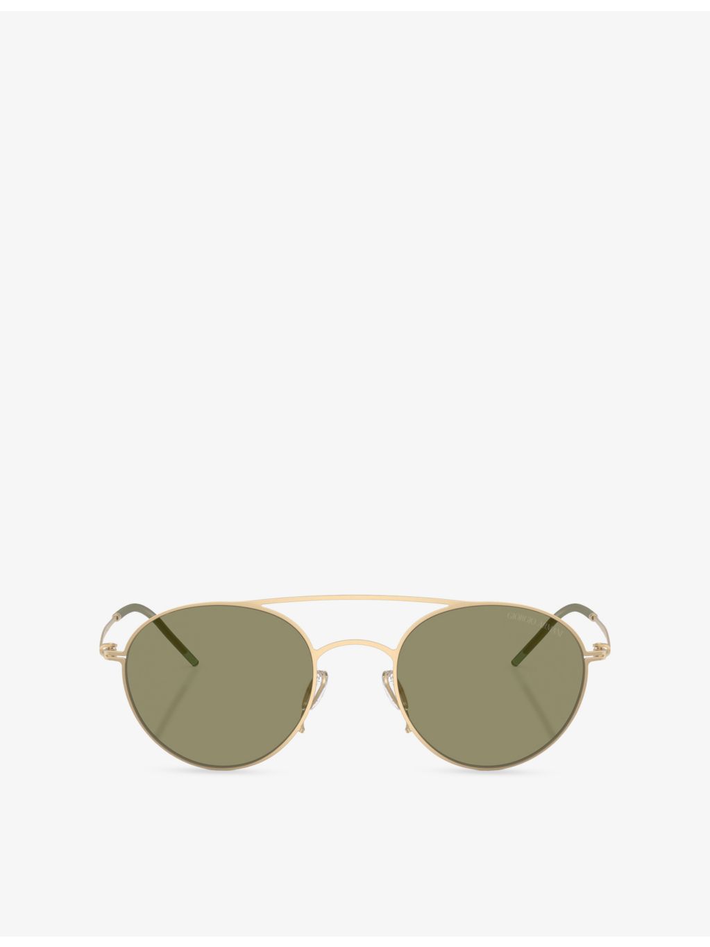 Giorgio Armani AR6169 round-frame metal sunglasses, UK version