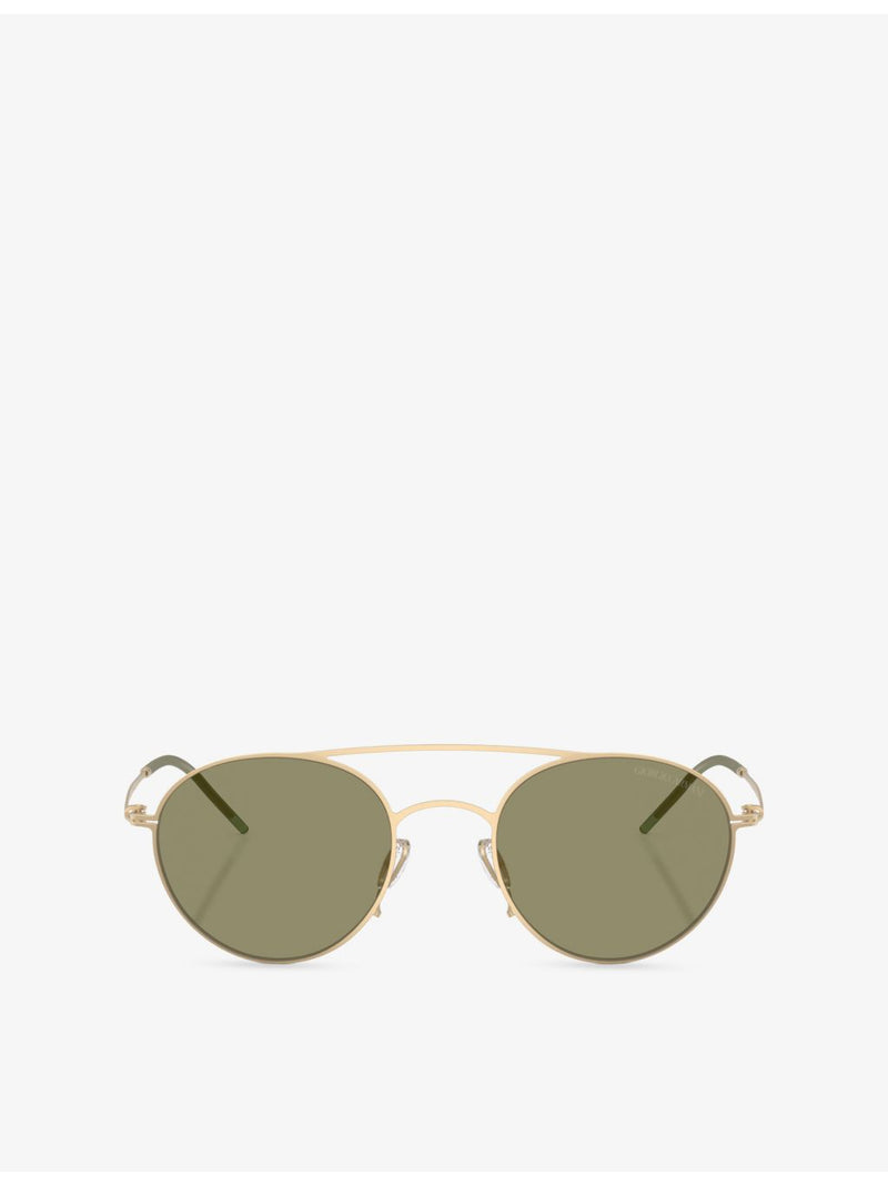 Giorgio Armani AR6169 round-frame metal sunglasses, UK version