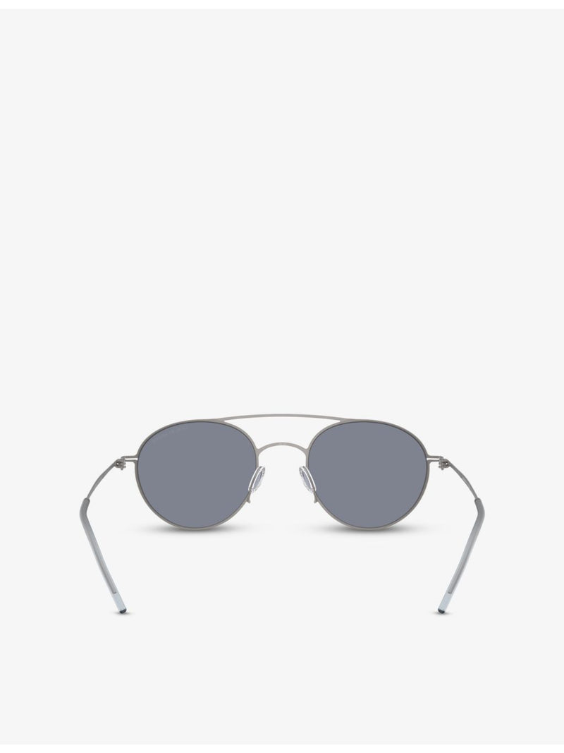 Giorgio Armani pilot-frame metal sunglasses, UK version