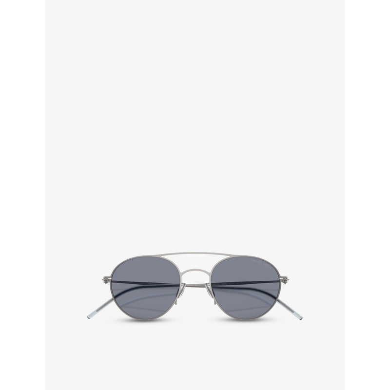 Giorgio Armani pilot-frame metal sunglasses, UK version