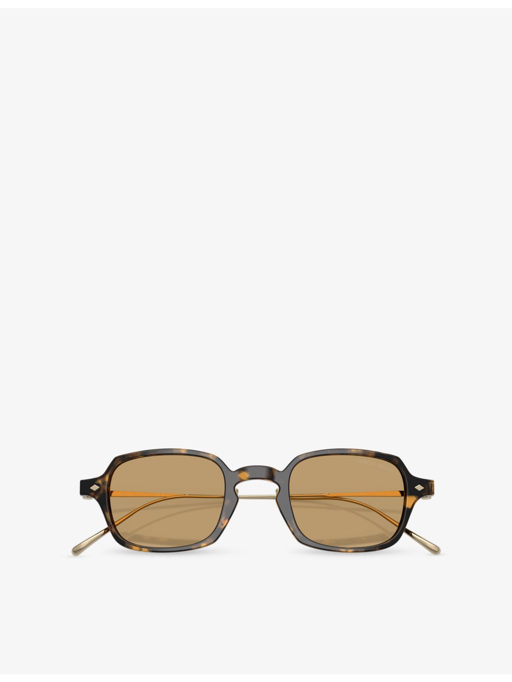Giorgio Armani rectangular acetate sunglasses with tortoiseshell finish, UK version